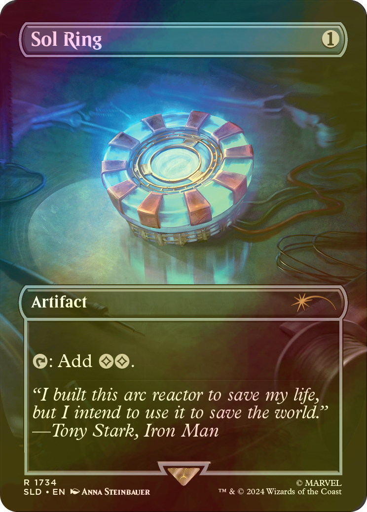 FOIL] 太陽の指輪/Sol Ring No.1734 【英語版】 [SLD-灰R] - シングル