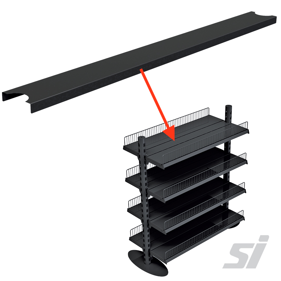 EZI-Q® 200mm Black Display Shelf | SI Retail
