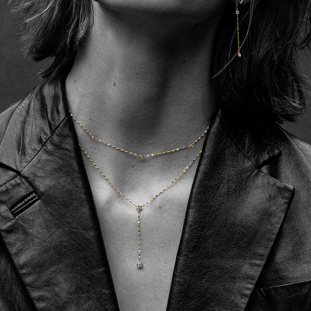 SJX W】LAB-GROWN DIAMOND (SYNTHETIC DIAMOND) CHAIN NECKLACE
