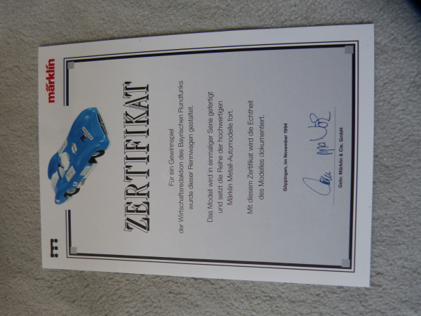 sjk-handel.de - Märklin Modell 1947 Mercedes Rennwagen Uhrwerkantrieb