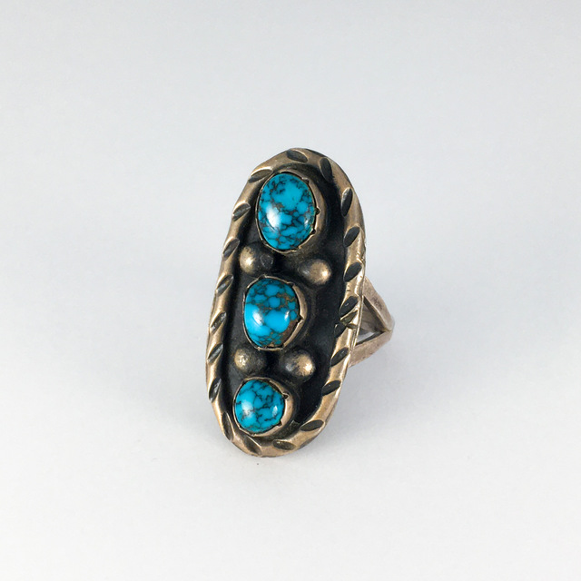インディアンジュエリー ビンテージ リング 168 | ターコイズ・メンズ