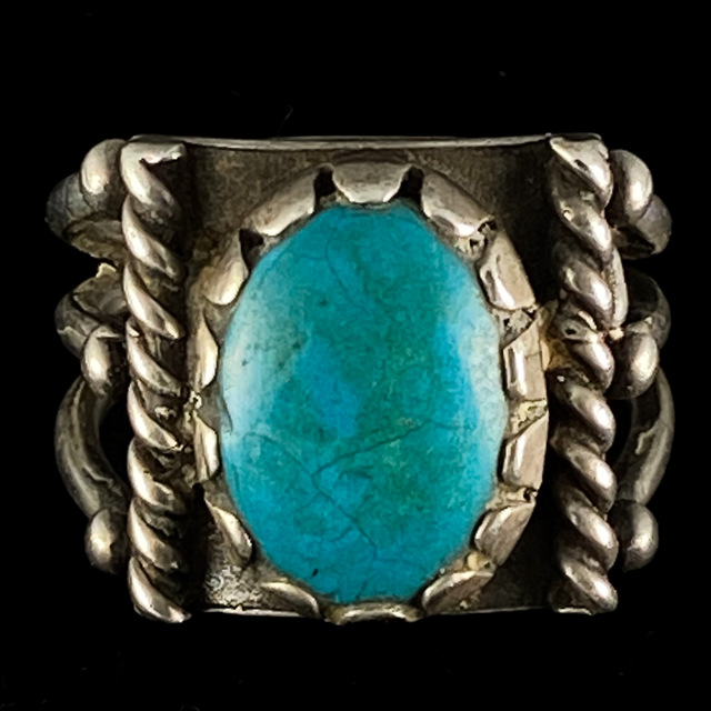 インディアンジュエリー リング 305 | ターコイズ・メンズシルバー