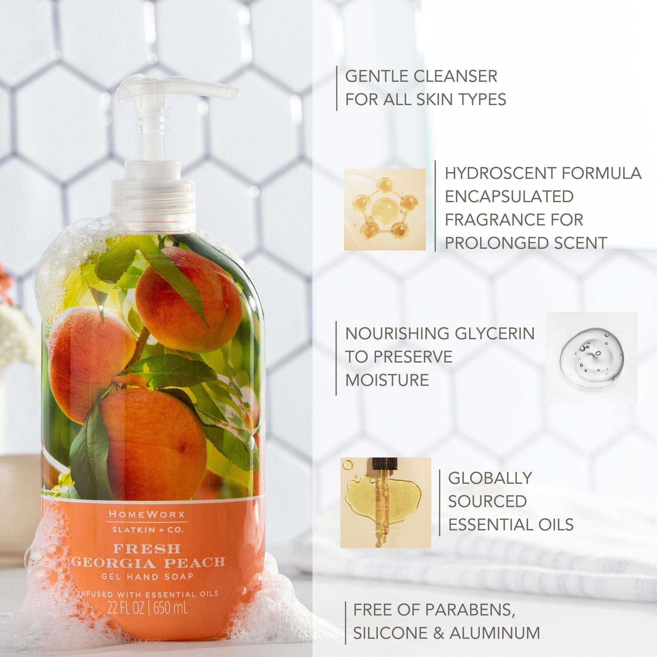 Farmstand Peach Gel Hand Soap – Slatkin + Co.