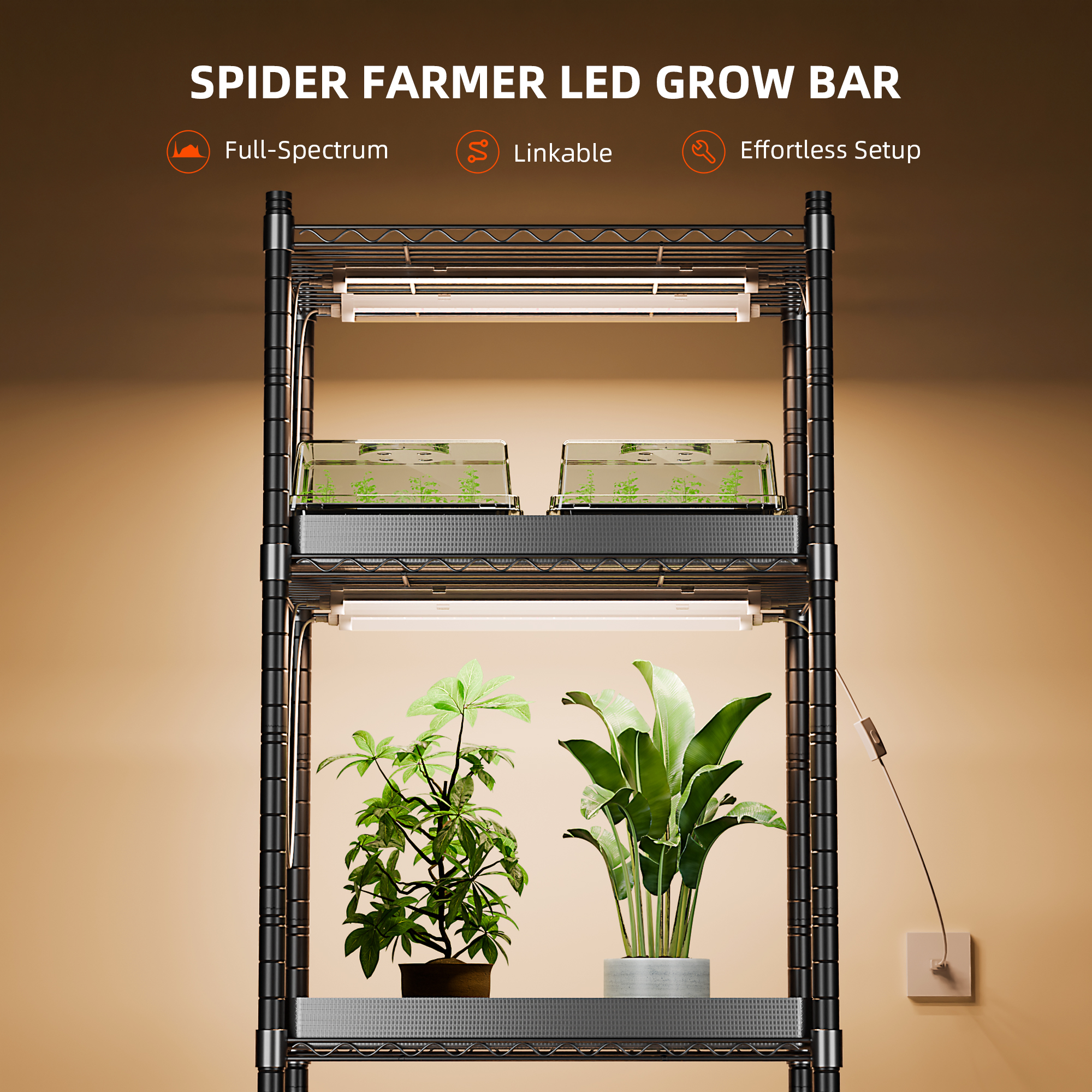 2026 Spider Farmer 3FT Dimmable Full Spectrum LED Grow Light
