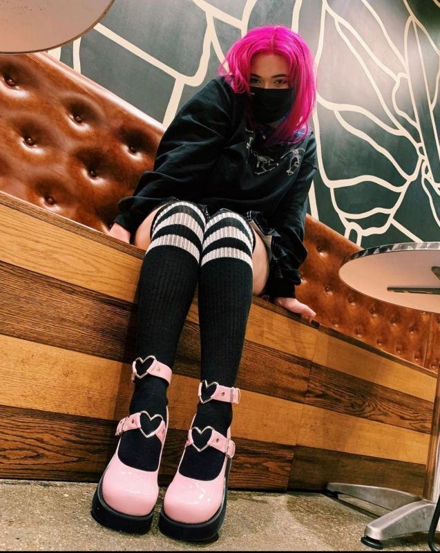 取り寄せ]SPRITE-02 / Pink / 厚底パンプス【DEMONIA】 | Spider Rock Web