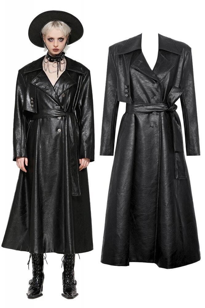 🔥SALE🔥Black deep sea hunter leather long coat / ロングジャケット
