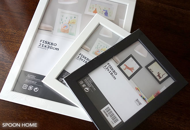 おしゃれで安い。IKEAの写真立て「FISKBO フォトフレーム」の使用アイデア