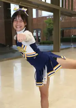 大阪学院大高チアリーダー部】トップの森、ベースの蔵前 個性派集団が