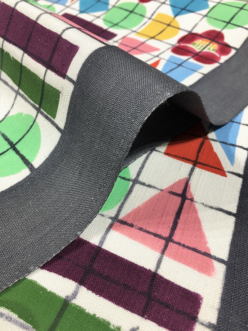 荒川眞理子 型絵染の世界 作品名「パズル」ワクワクが止まらない 九寸