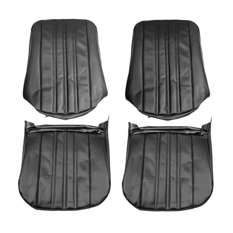 1968 Nova Interior Kit, Custom Buckets, Black