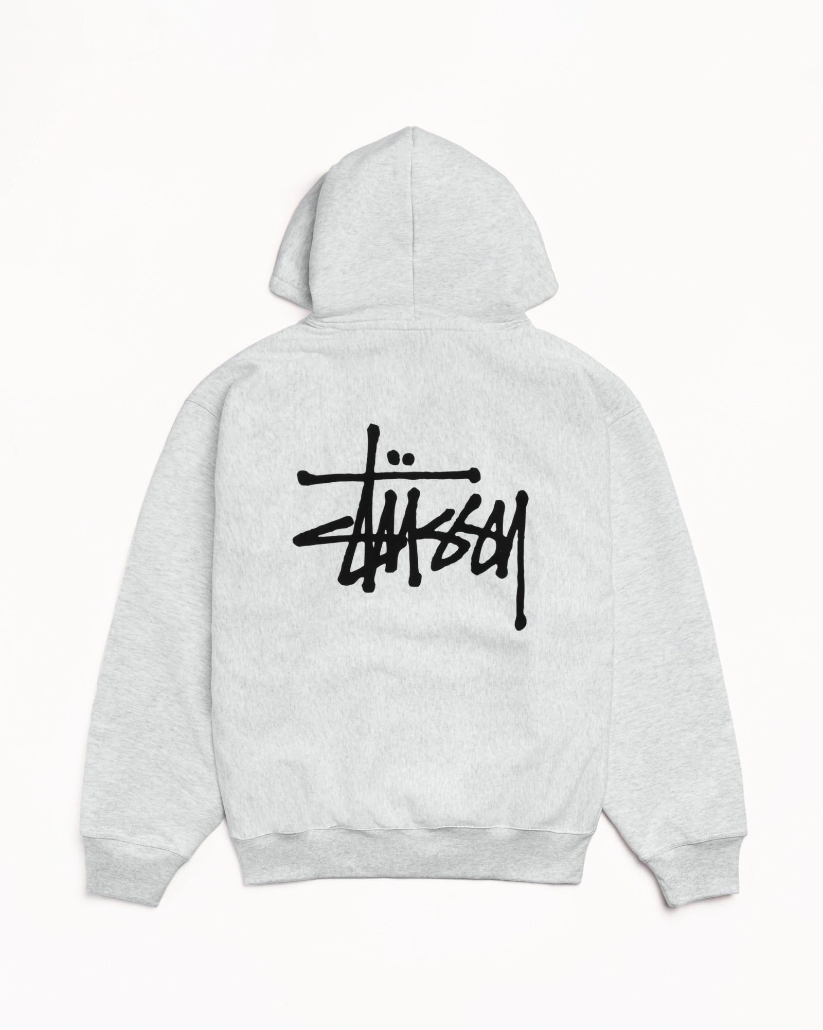 Basic Stüssy Zip Hoodie – Ash Heather | Sweats | Stüssy
