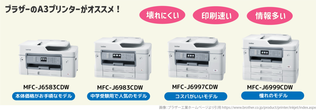 自宅学習と中学受験をラクにする「A3プリンター」はコレ！～ブラザー編
