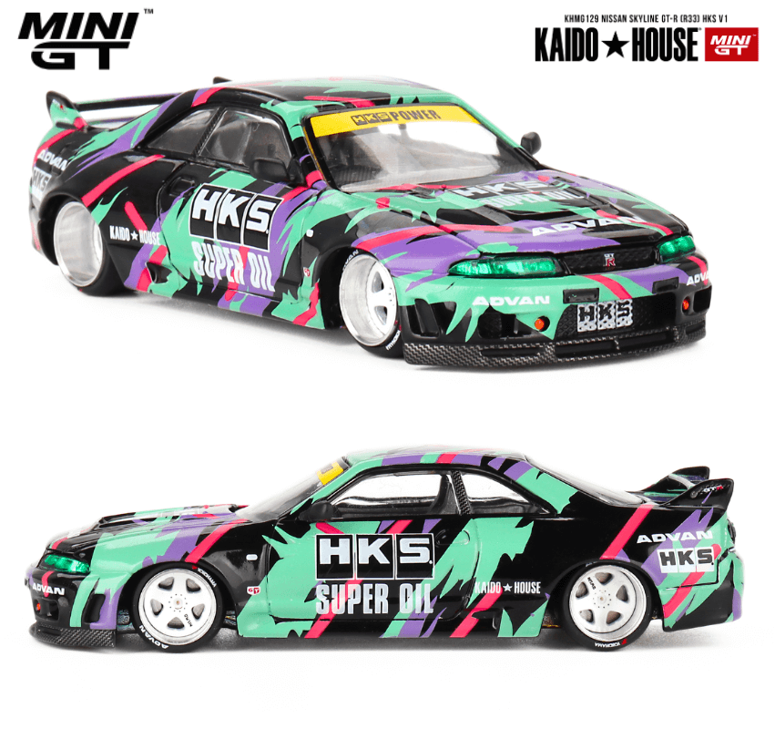 1/64スケール MINI GT × KAIDO☆HOUSE「スカイラインGT-R (R33) HKS V1