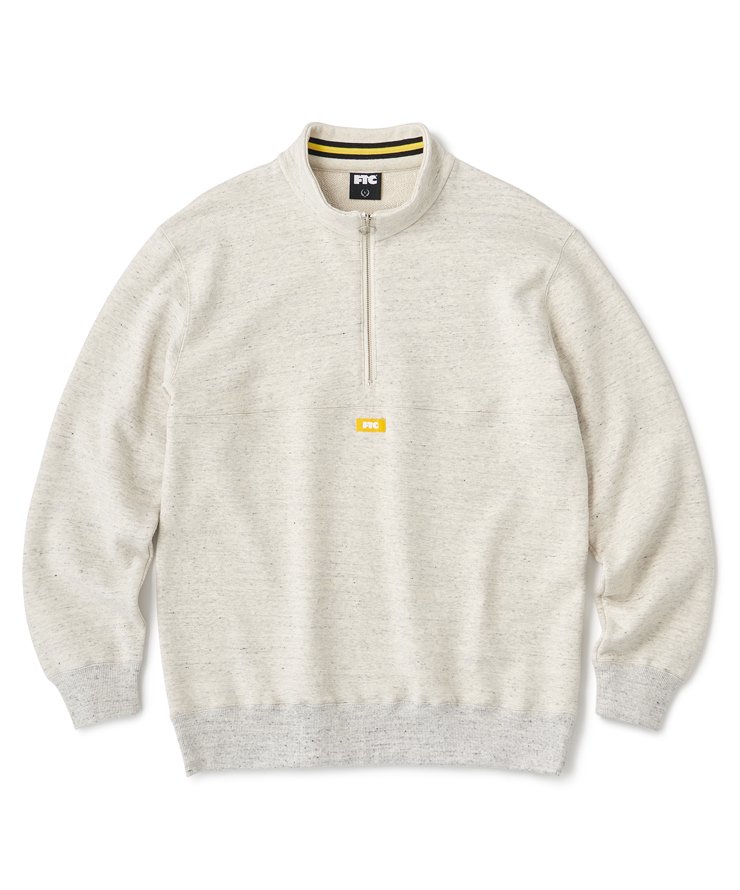 FTC STRIPE RIB HALF ZIP SWEATSHIRT ストリート・サーフブランド