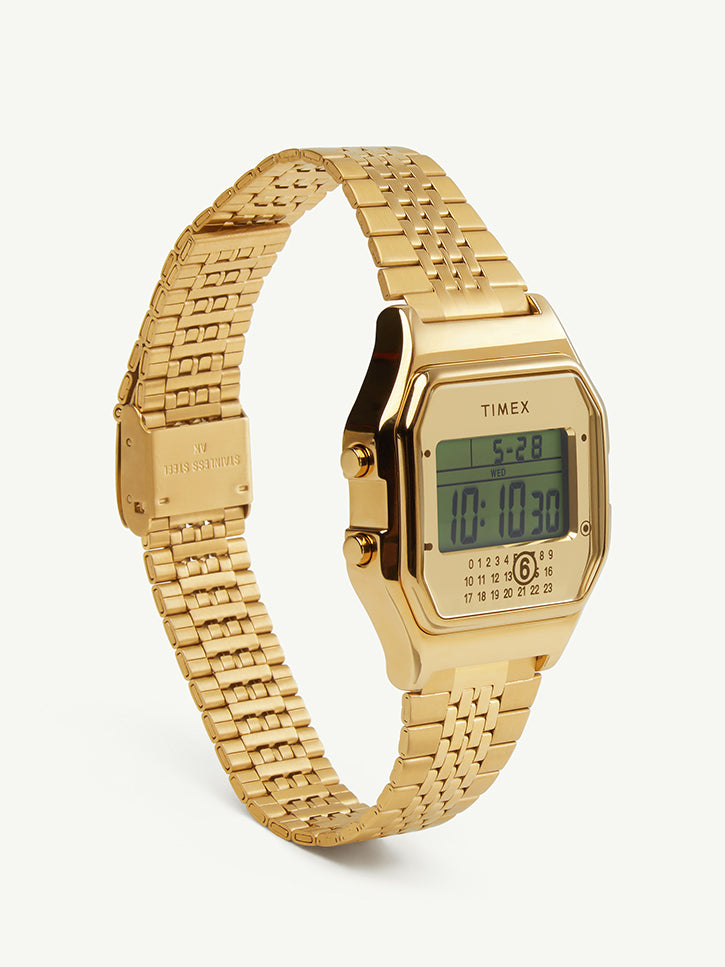 Timex x MM6 Maison Margiela T80 Steel Watch/Bracelet Set, Gold