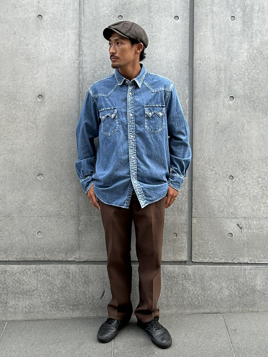 Standard California Denim Western Shirt Vintage Wash delivery