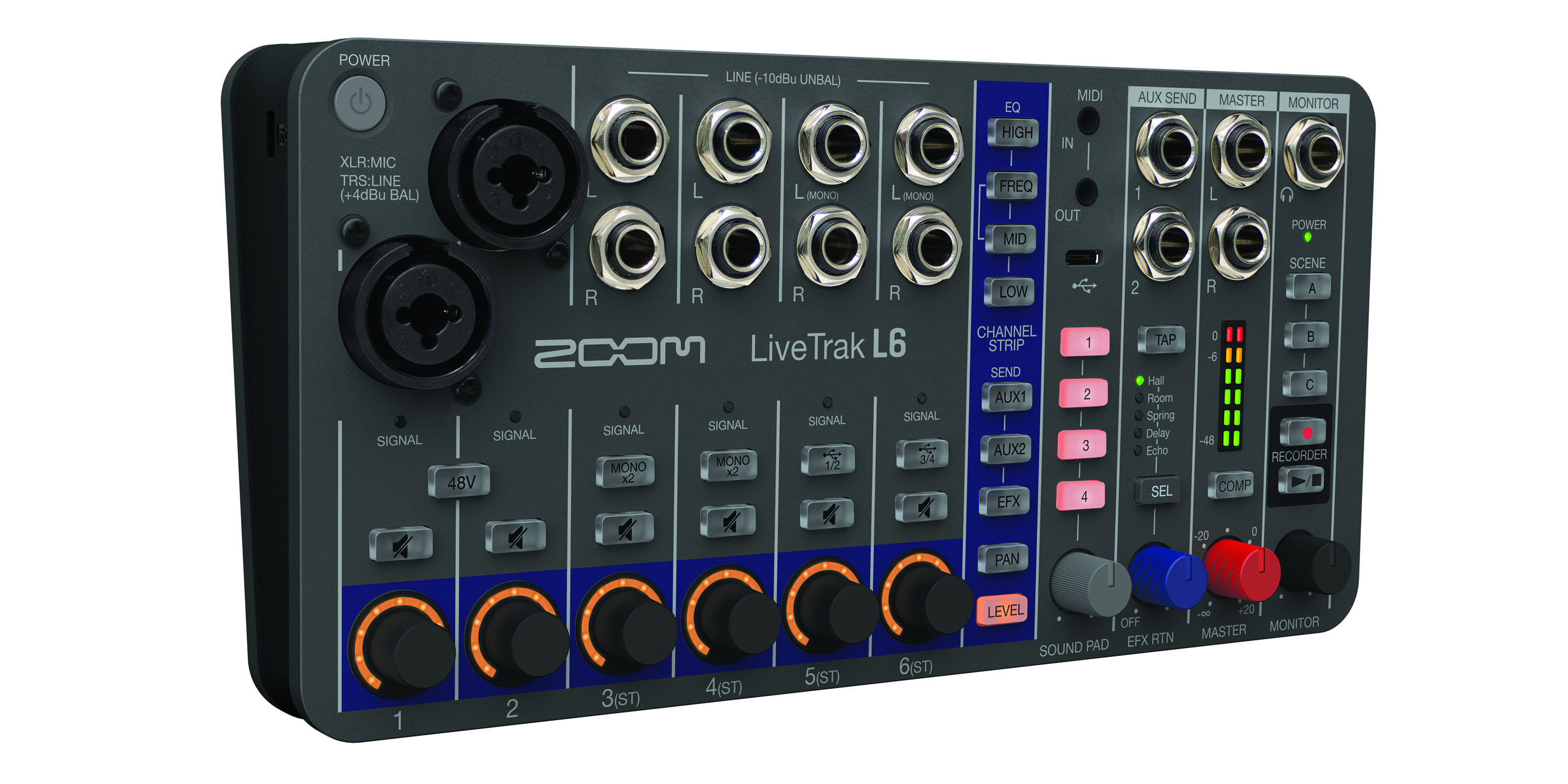 Zoom LiveTrak L6 Analog mixing desk