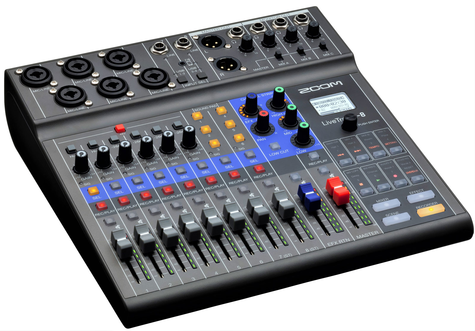Zoom LiveTrak L-8 Analog mixing desk