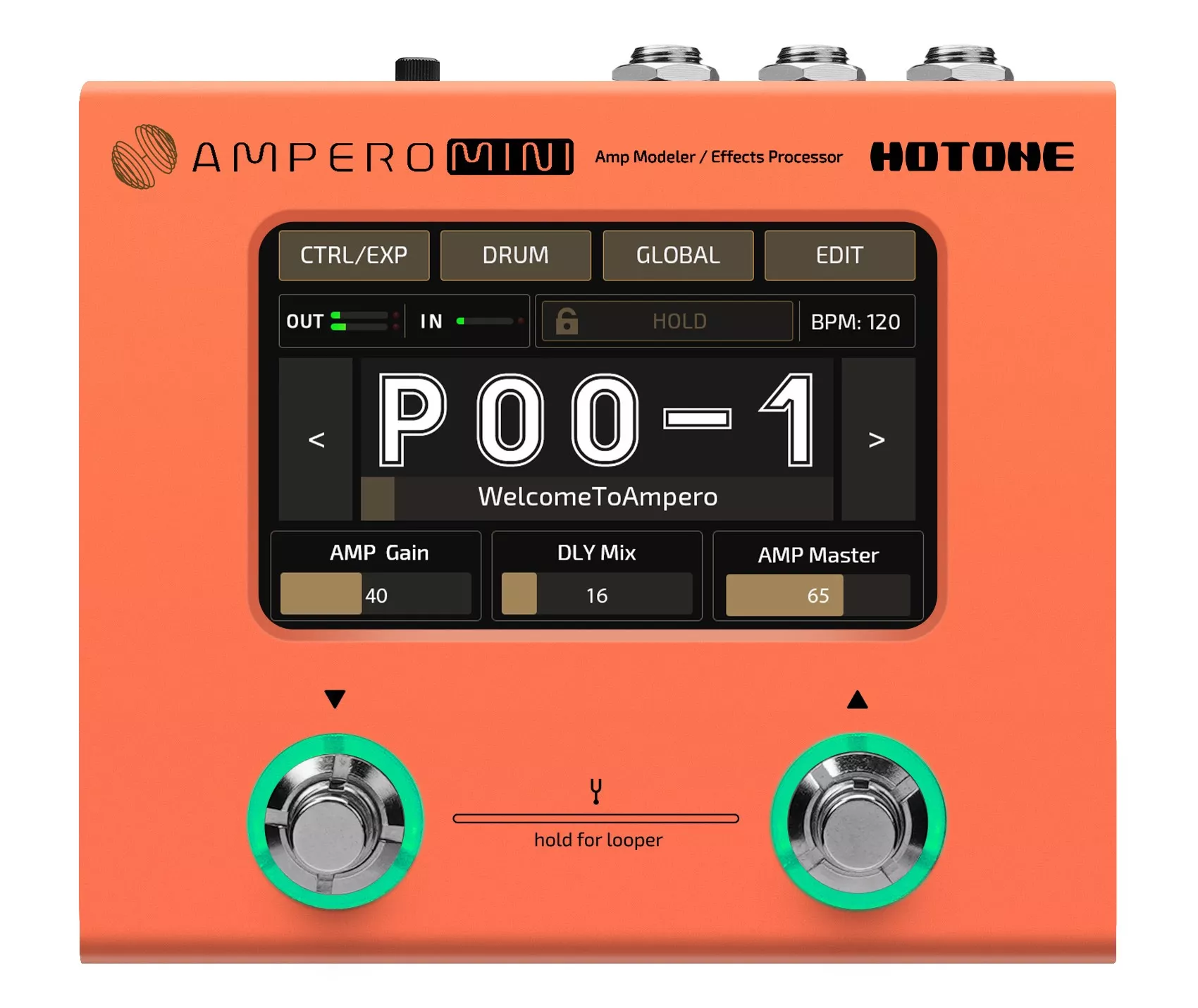 Hotone Ampero Mini Orange Guitar amp modeling simulation