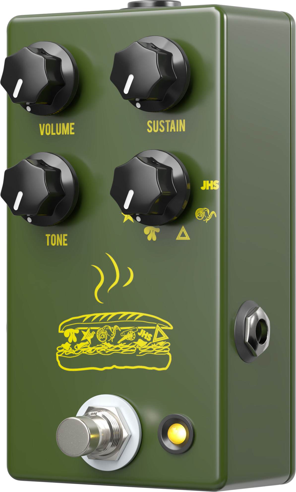 Jhs Muffuletta Army Green Overdrive, distortion & fuzz effect pedal