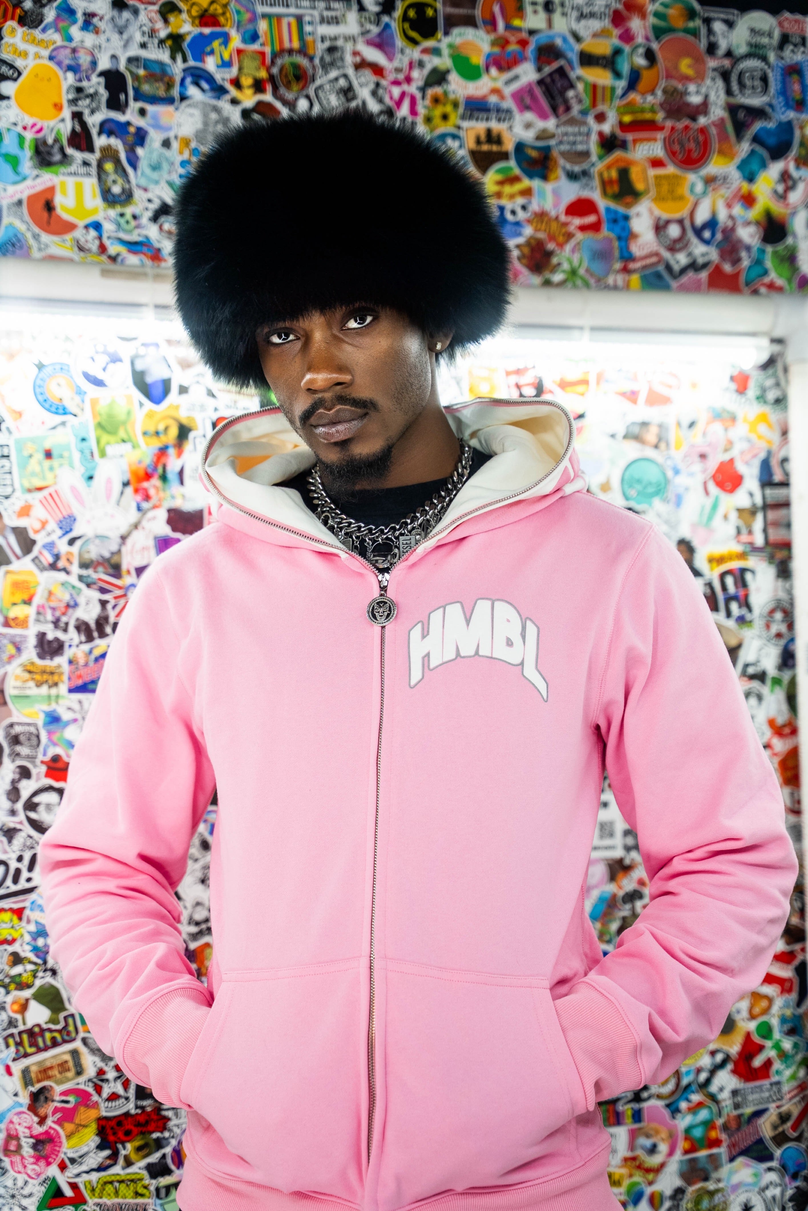 OG PINK POTION DOUBLE HOOD FULL ZIP HOODIE – HMBL
