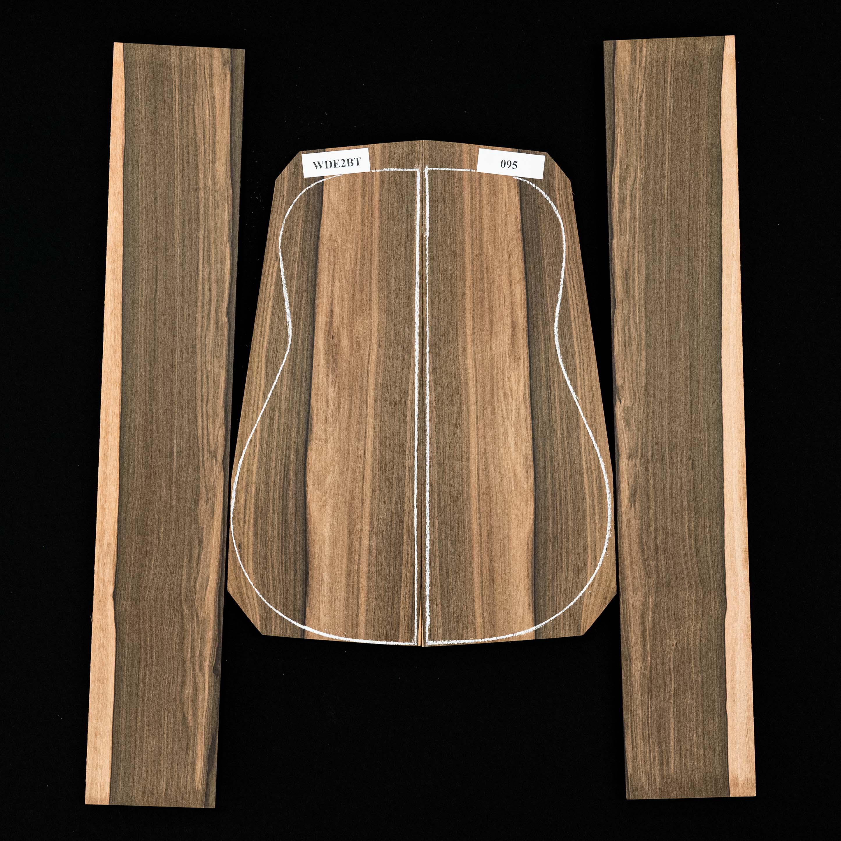 Malaysian Blackwood Back + Side Set - 095 - StewMac