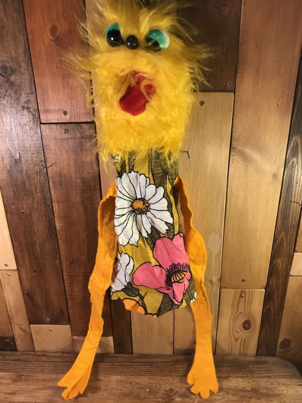 Hippie Flower Monster Hand Puppet Doll モンスター ビンテージ