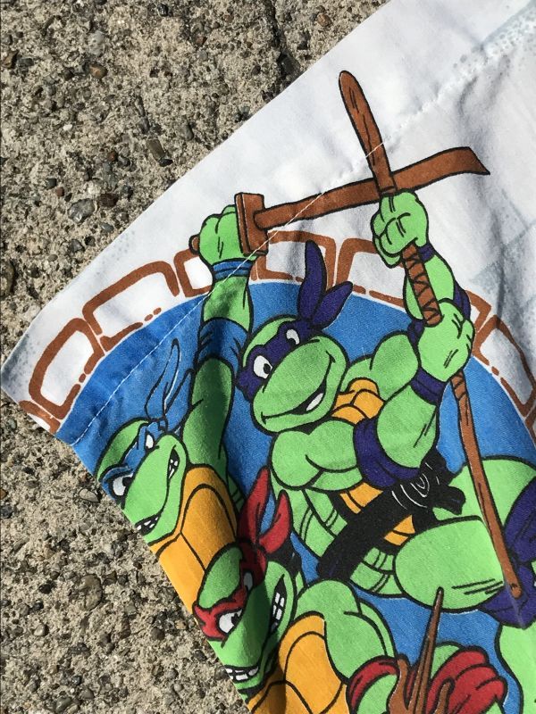 Teenage Mutant Ninja Turtles Twin Flat Sheet タートルズ ビンテージ