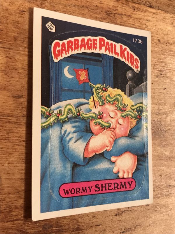 Topps Garbage Pail Kids “Wormy Shermy” Sticker Card 173b