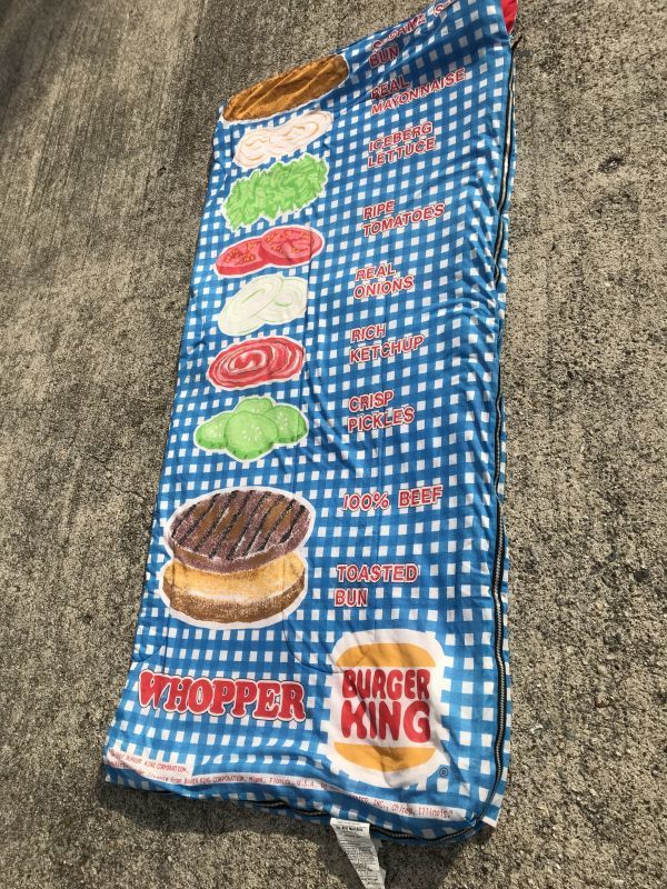 Burger King “Whopper” Sleeping Bag バーガーキング ビンテージ