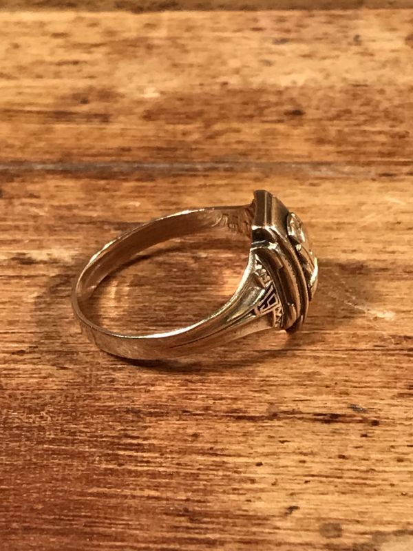 1944 Josten 10K Gold Class Ring ジャスティン ビンテージ カレッジ