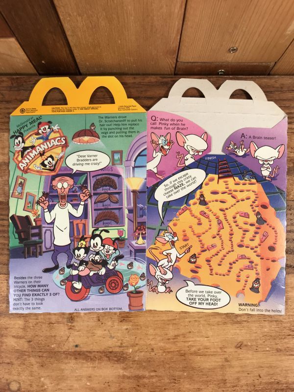 McDonald's “Animaniacs” Happy Meal Box マクドナルド ビンテージ
