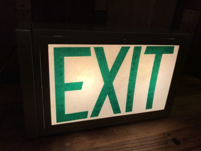 Fiberglass “Exit” Light Up Sign イグジット ビンテージ ライトアップ