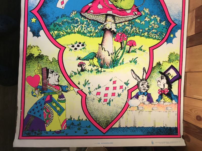 Alice In Wonderland Velvet Blacklight Poster アリスイン