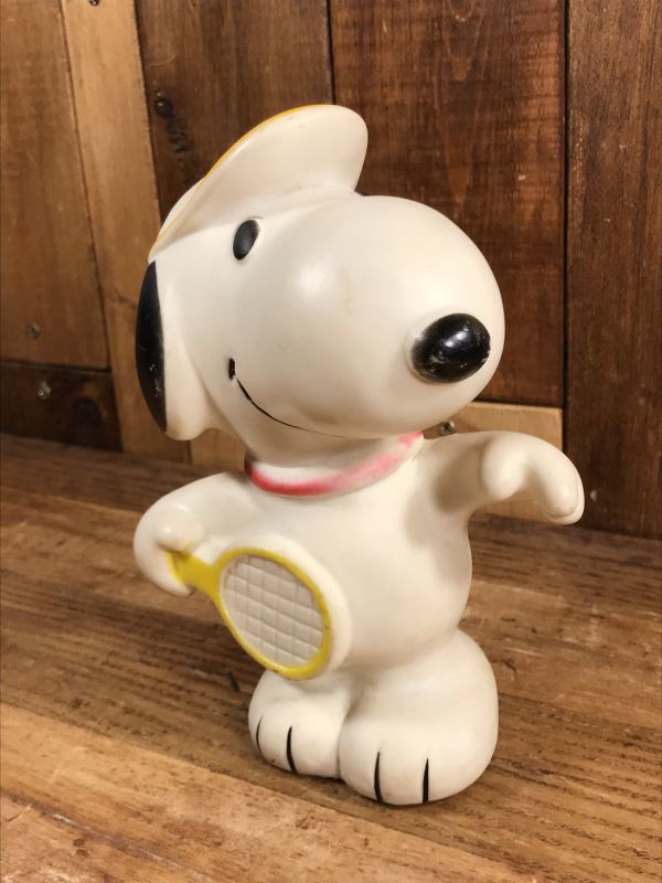 Peanuts Snoopy Tennis Coin Bank Doll スヌーピー ビンテージ コイン
