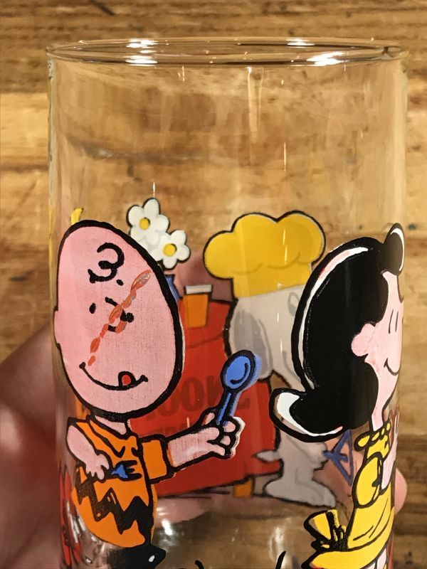 Peanuts Snoopy's Kitchen Glass スヌーピー ビンテージ グラス
