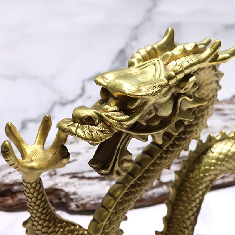 置物 彫り物 銅製 龍 風水 運気 金運 財運 インテリア 品番
