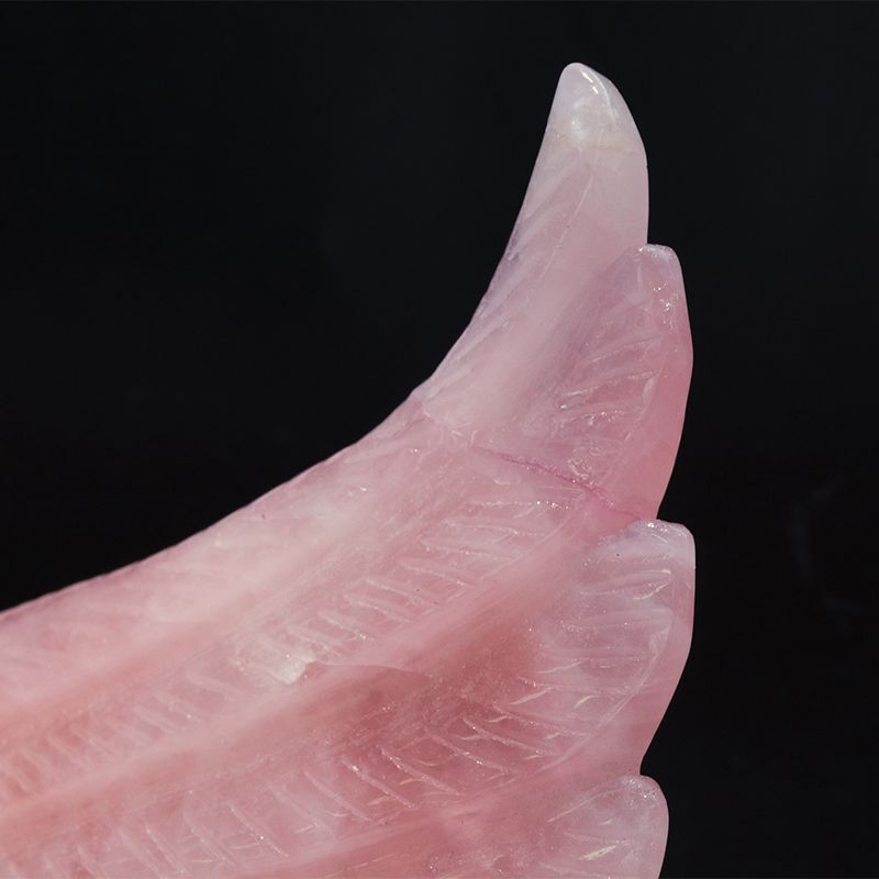 20%OFF価格】置物 ローズクォーツ 天使の羽 マダガスカル産 台付き