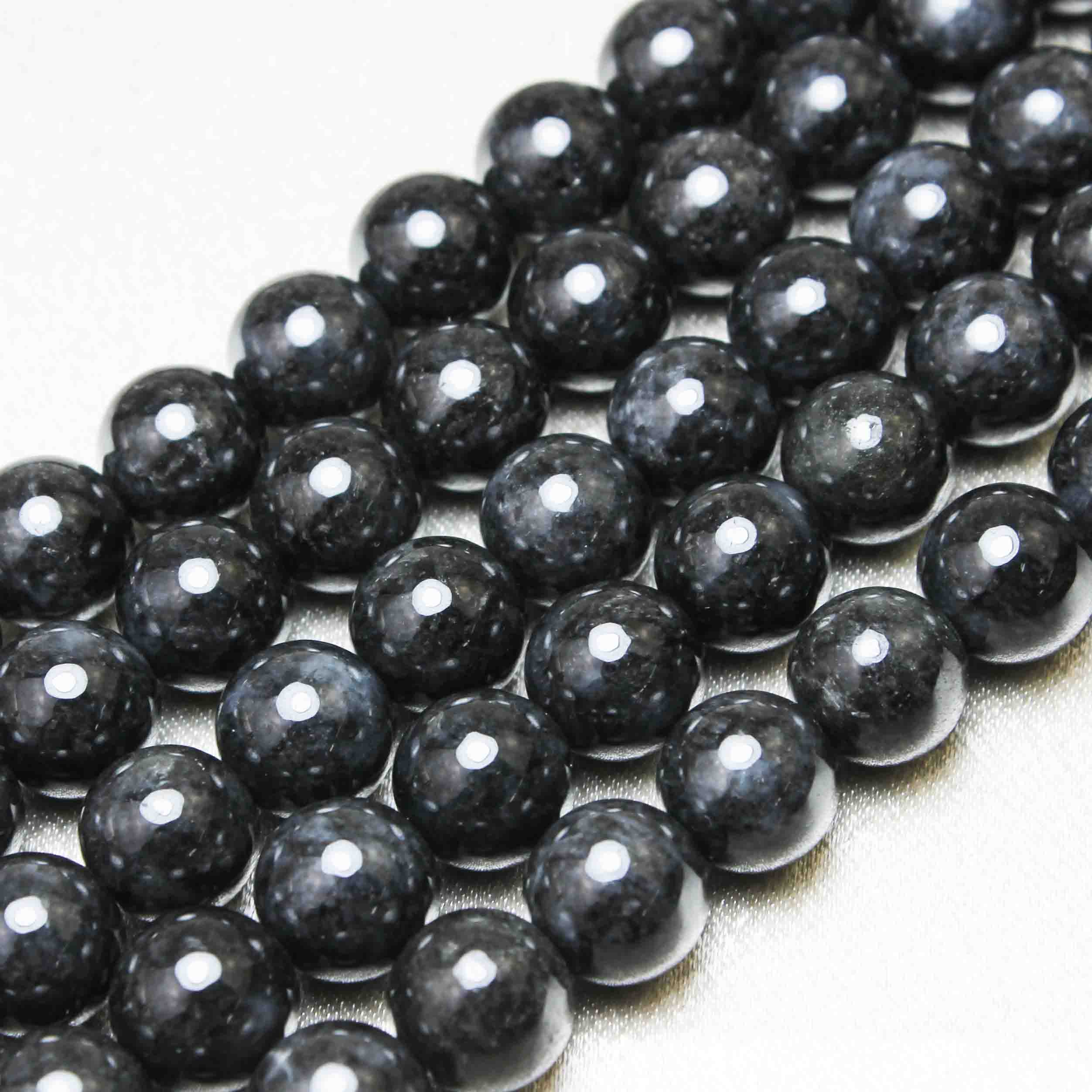 連 ミャンマー産 黒翡翠 ブラックジェード 10mm 品番： 1029210292｜連