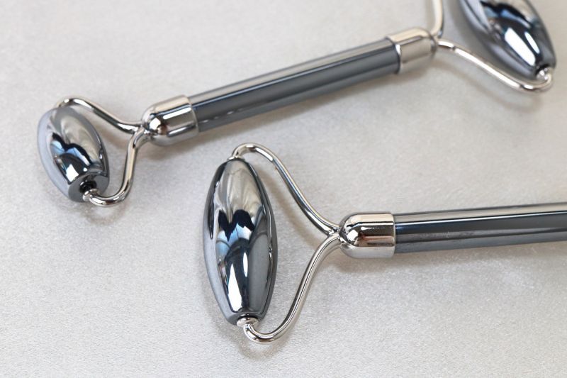 テラヘルツ 鉱石製 ころころマッサージローラー シルバー テラヘルツ波