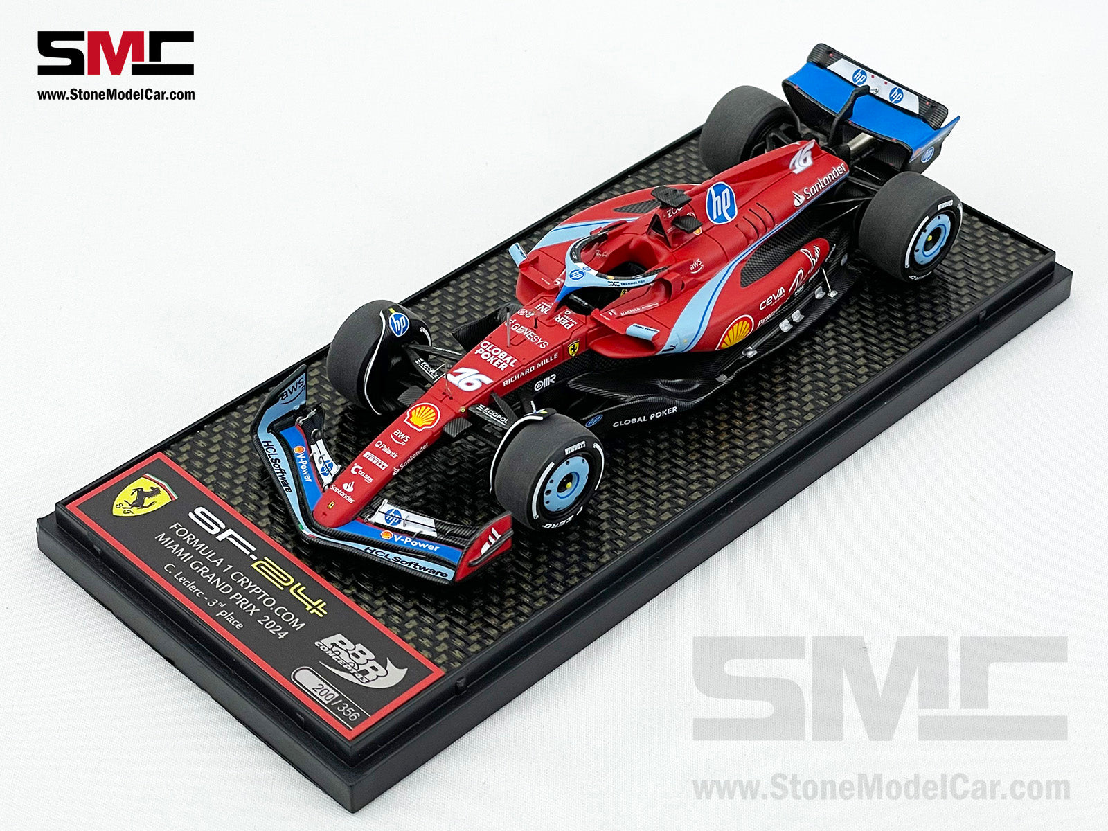 Ferrari F1 SF-24 #16 Charles Leclerc USA Miami GP 2024 BBR 1:43