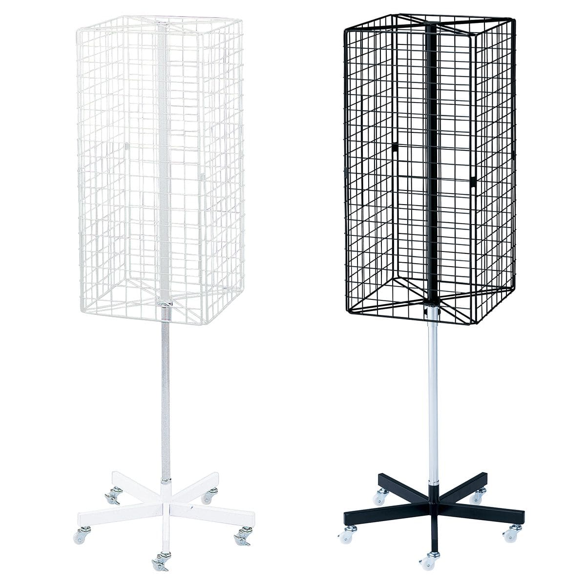 4面回転ネット什器〔ストエキオリジナル〕 ホワイト