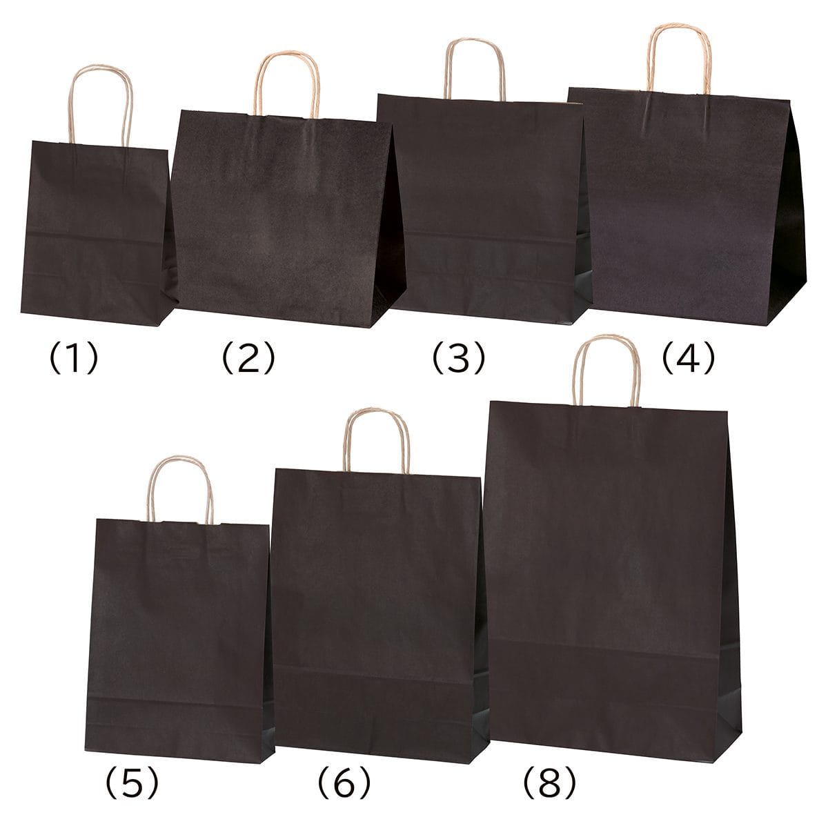 HEIKO 手提げ紙袋 カラークラフト ブラウン 幅21×奥行12×高さ25cm