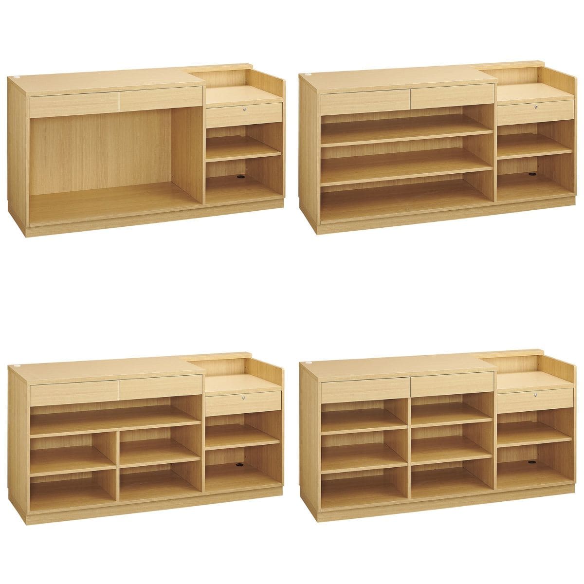 レジカウンター 切り欠きタイプ 幅180cm エクリュ〔ストエキオリジナル