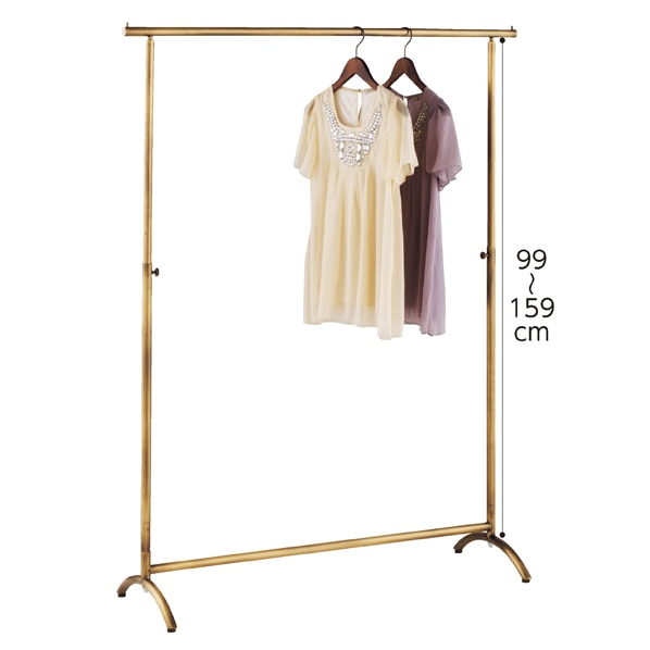 アンティークゴールドハンガーラック アールタイプ〔ストエキ