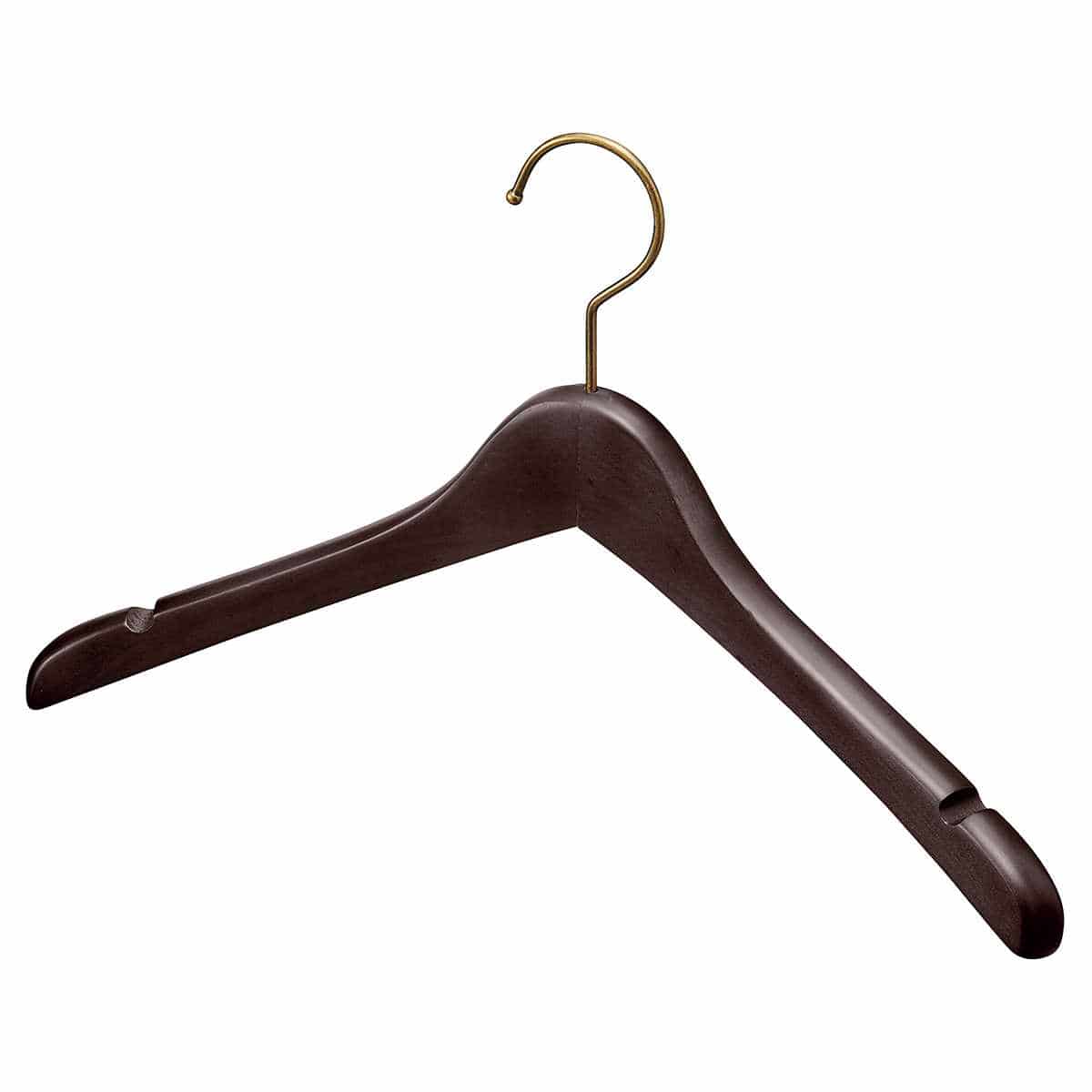 木製ハンガー アンティークブラウン 湾曲型幅38cm