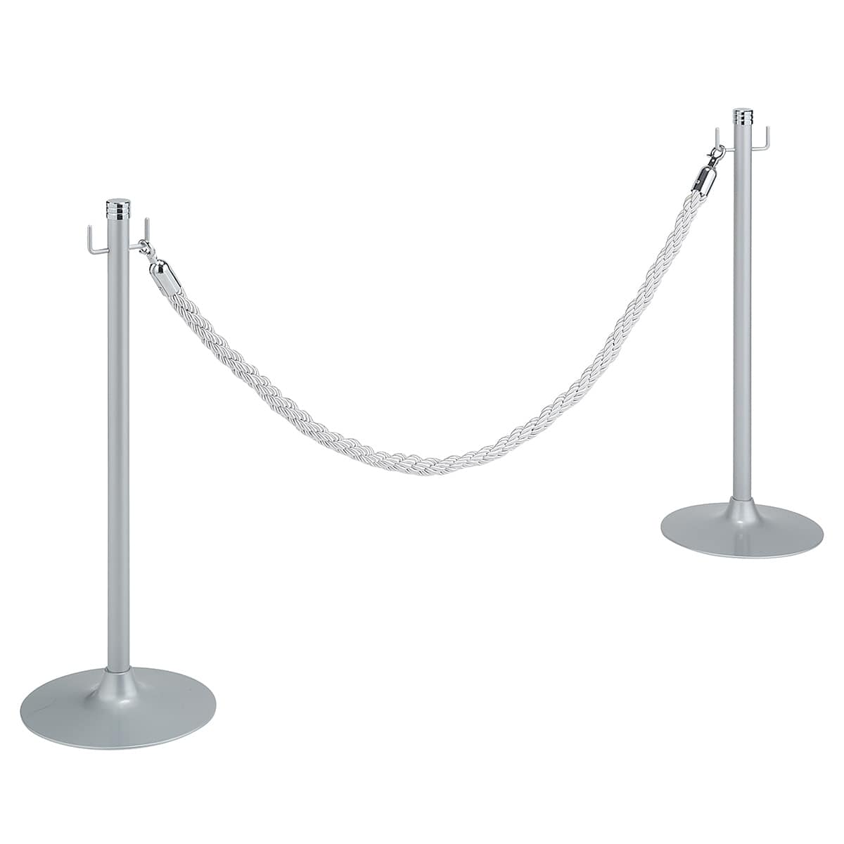 ロープパーテーション マットシルバー 1台