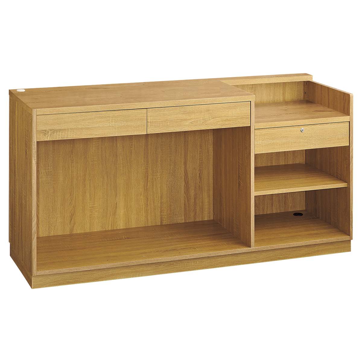 レジカウンター 切り欠きタイプ 幅180cm ラスティック柄〔ストエキ