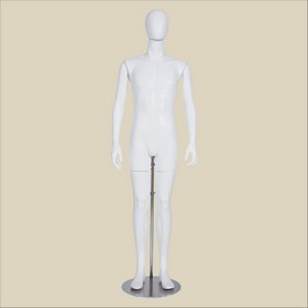 軽量PE製 紳士リアルマネキン 左足前ポーズ〔ストエキオリジナル〕