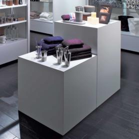 木製キューブステージ 60cm〔ストエキオリジナル〕 ホワイト